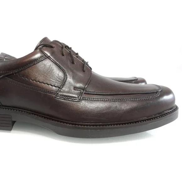 🎁FATHERS DAY Johnston & Murphy Norwell Moc Lace-up Mahogany Leather Oxford 9 - Picture 2 of 9